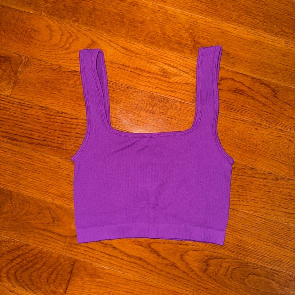 Purple Cropped Tank Top
